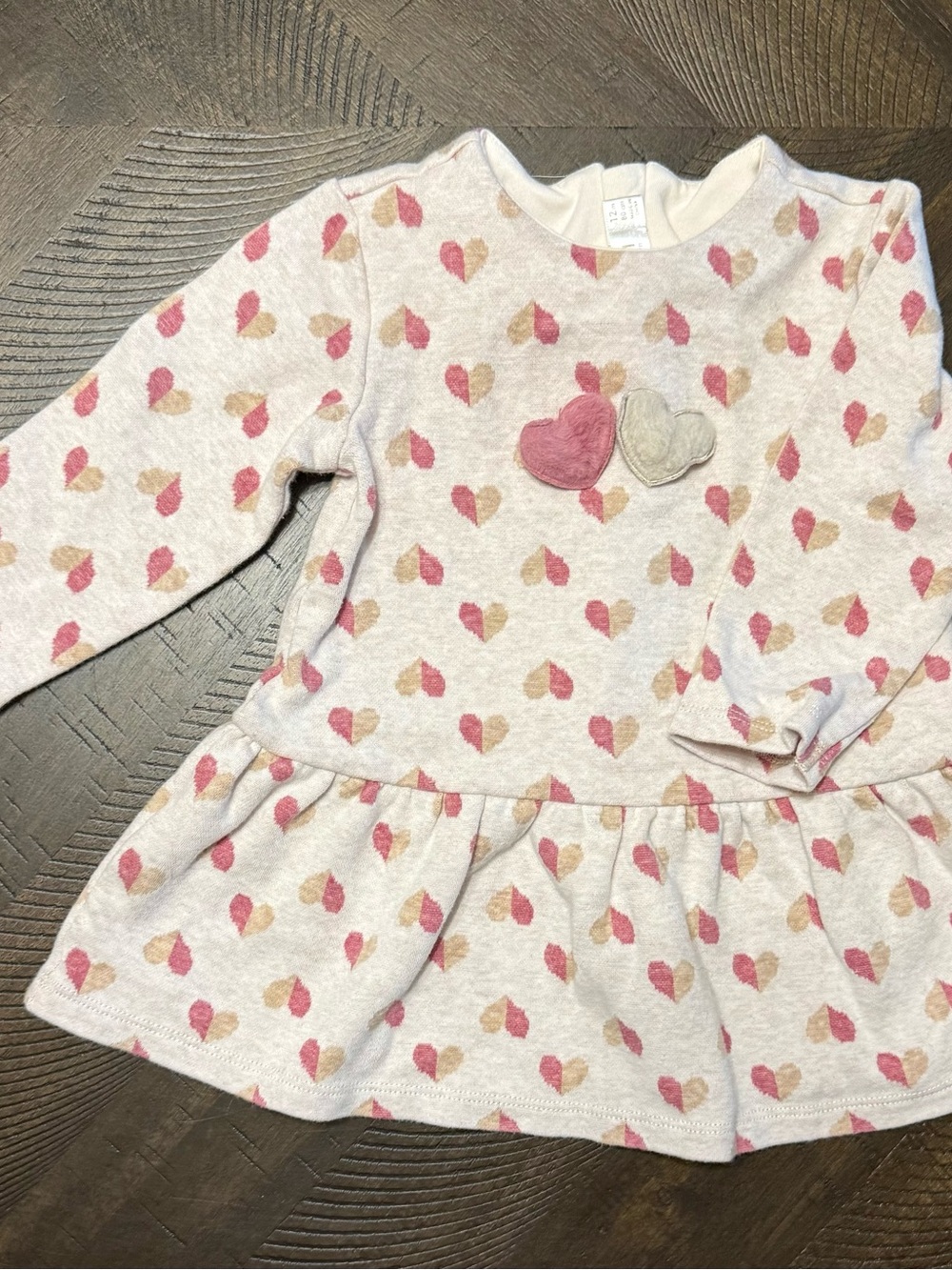 Mayoral Newborn Cream and Pink Heart Print Bodysuit